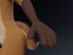 Mikael Anthro Fox 3D Model