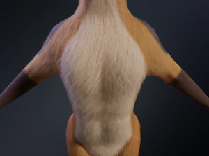 Mikael Anthro Fox 3D Model
