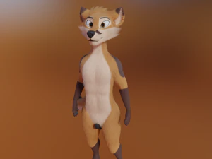 Mikael Anthro Fox 3D Model