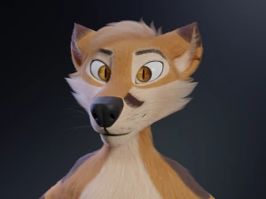 Mikael Anthro Fox 3D Model