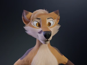 Mikael Anthro Fox 3D Model