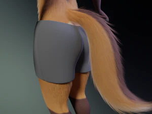 Mikael Anthro Fox 3D Model