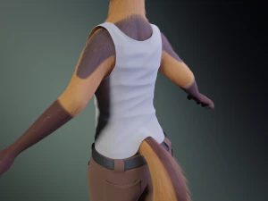 Mikael Anthro Fox 3D Model