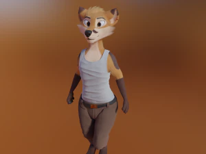Mikael Anthro Fox 3D Model