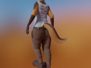 Mikael Anthro Fox 3D Model