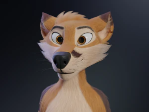 Mikael Anthro Fox 3D Model