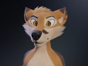 Mikael Anthro Fox 3D Model