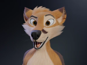 Mikael Anthro Fox 3D Model