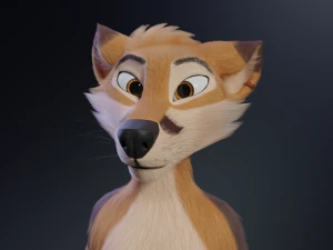 Mikael Anthro Fox 3D Model