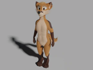 Mikael Anthro Fox 3D Model