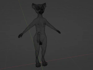 Mikael Anthro Fox 3D Model