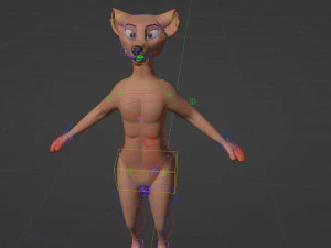 Mikael Anthro Fox 3D Model