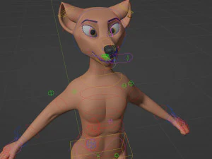 Mikael Anthro Fox 3D Model