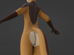 Mikael Anthro Fox 3D Model