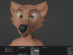 Mikael Anthro Fox 3D Model