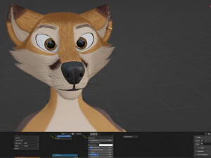 Mikael Anthro Fox 3D Model