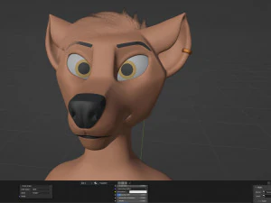 Mikael Anthro Fox 3D Model