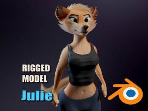 Julie Anthro Fox 3D Model