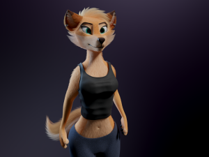 Julie Anthro Fox Model 3D
