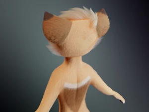 Julie Anthro Fox 3D Model