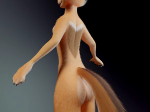 Julie Anthro Fox 3D Model