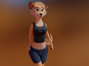 Julie Anthro Fox Model 3D