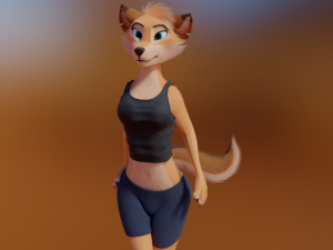 Julie Anthro Fox Model 3D