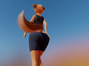 Julie Anthro Fox 3D Model