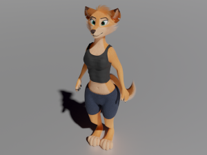 Julie Anthro Fox Model 3D