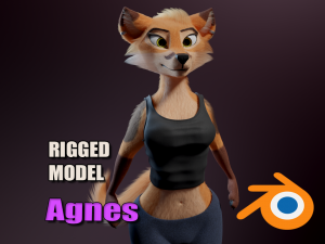 Agnes Anthro Fox 3D Model