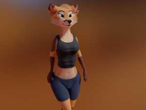 Agnes Anthro Fox 3D मॉडल