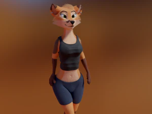 Agnes Anthro Fox Modello 3D