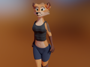 Agnes Anthro Fox 3D मॉडल