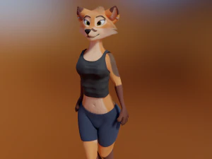 Agnes Anthro Fox Modello 3D