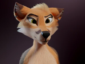 Agnes Anthro Fox Modello 3D