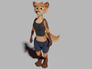 Agnes Anthro Fox 3D मॉडल