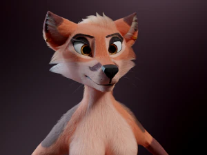 Celeste Anthro Fox 3D Model