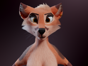 Celeste Anthro Fox Modelo 3D