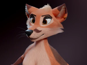 Celeste Anthro Fox 3D Model