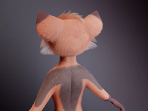 Celeste Anthro Fox 3D Model