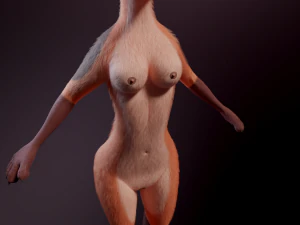 Celeste Anthro Fox 3D Model