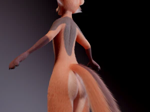 Celeste Anthro Fox 3D Model