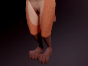 Celeste Anthro Fox 3D Model