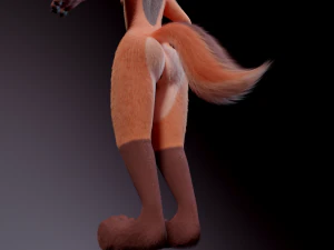 Celeste Anthro Fox 3D Model