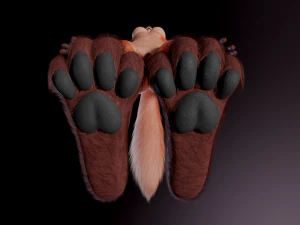 Celeste Anthro Fox 3D Model