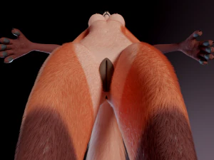 Celeste Anthro Fox 3D Model