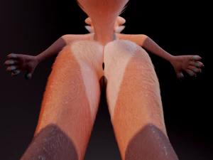 Celeste Anthro Fox 3D Model