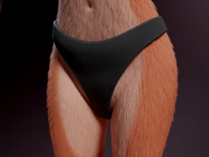 Celeste Anthro Fox 3D Model