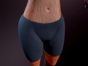 Celeste Anthro Fox 3D Model