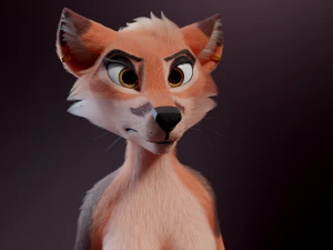 Celeste Anthro Fox 3D Model